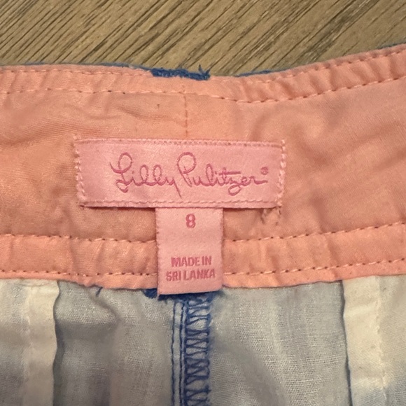 Lilly Pulitzer Blue Eyelet High Waist Shorts - Picture 2 of 4